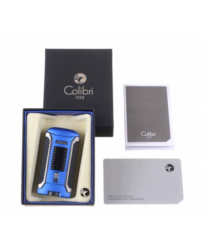Зажигалка сигарная Colibri Apex, синяя