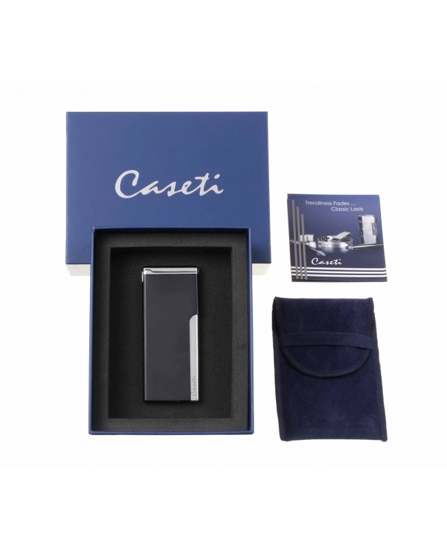 Зажигалка Caseti, турбо, супертонкая, черная
