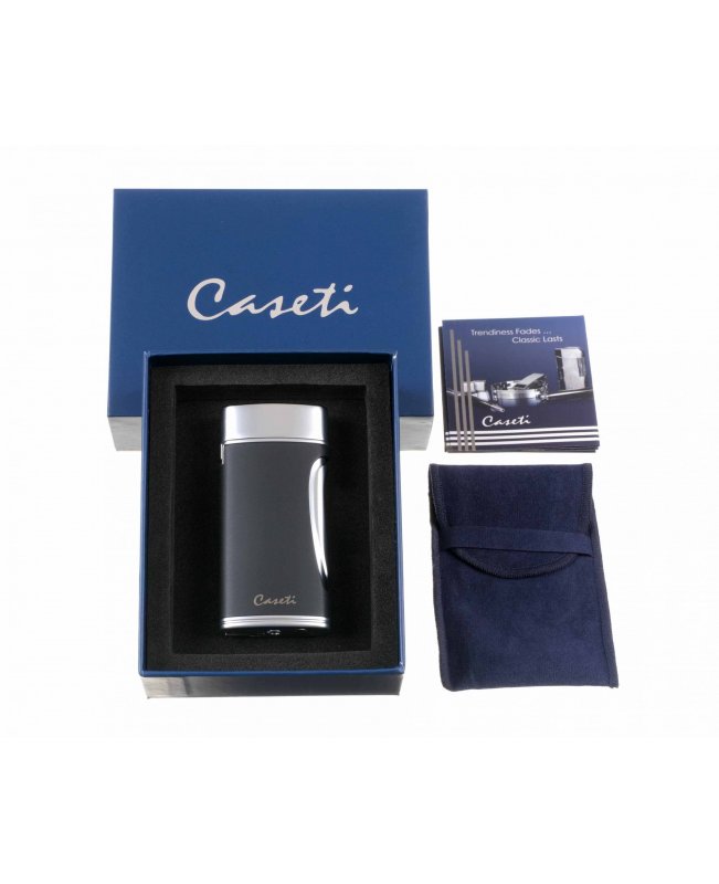 Зажигалка Caseti сигарная турбо (двойное пламя), черная
