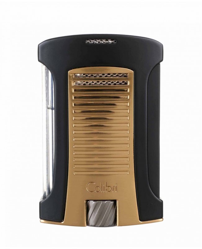 Зажигалка сигарная Colibri Daytona, черная- золото