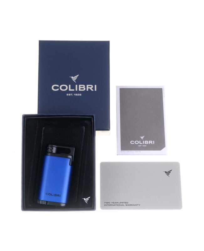 Зажигалка сигарная Colibri Belmont, синяя