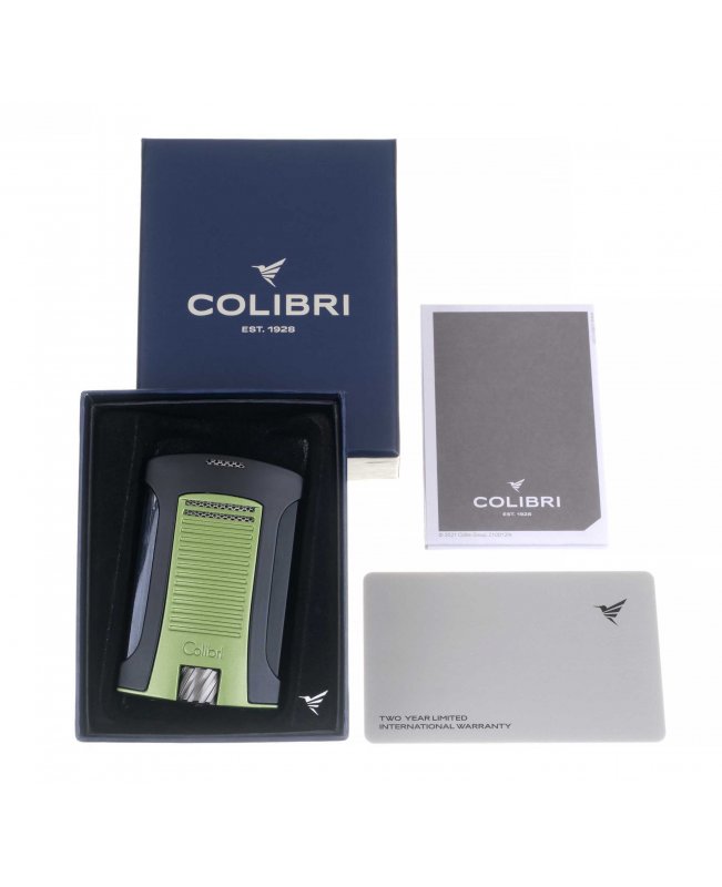 Зажигалка сигарная Colibri Daytona, черно-зеленая