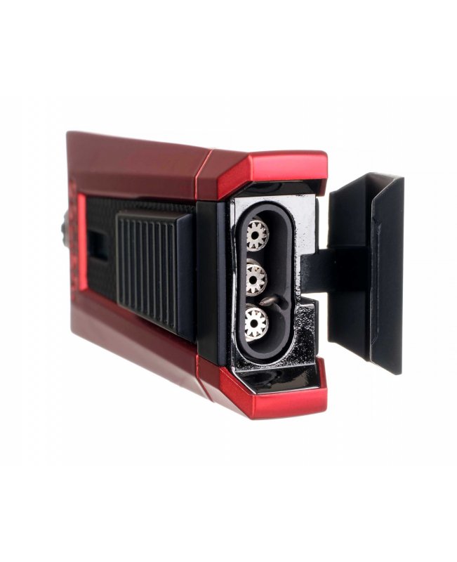 Зажигалка сигарная Colibri Stealth (тройное пламя), красный металлик