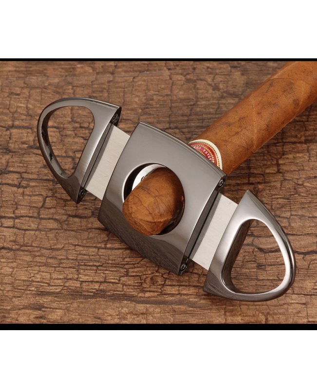 Набор сигарных аксессуаров "Cohiba" (зажигалка, гильотина), черный