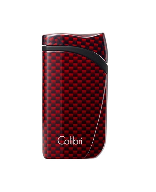 Зажигалка сигарная Colibri Falcon, красный карбон