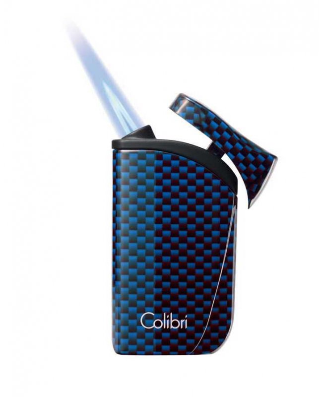 Зажигалка сигарная Colibri Falcon, синий карбон