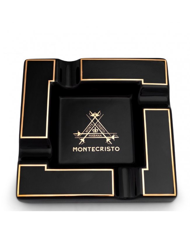Пепельница MONTECRISTO черная керамика на 4 сигары