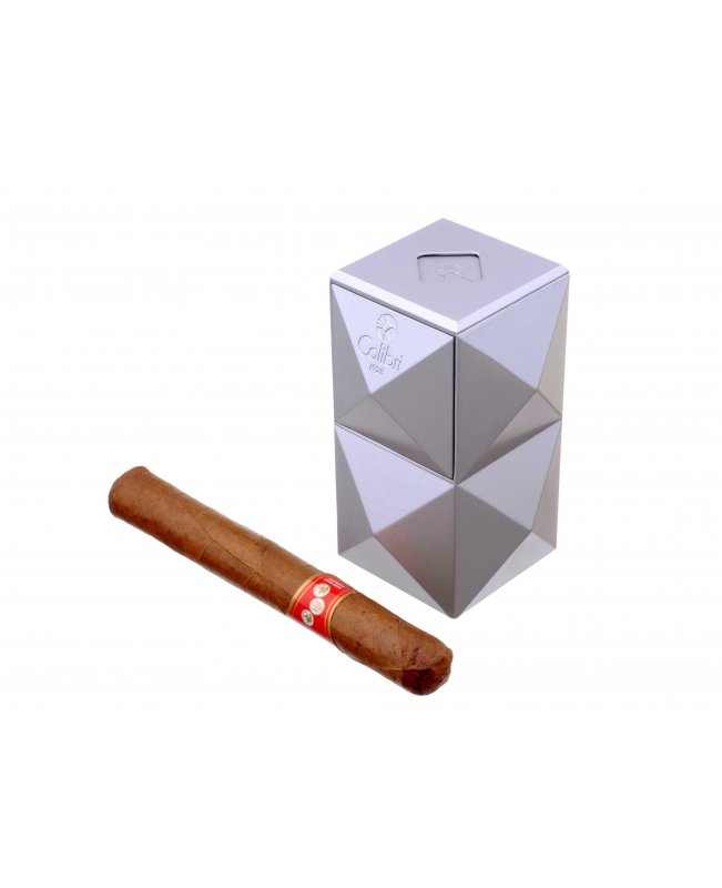 Зажигалка настольная Colibri Quasar, тройное турбопламя, Серый лак