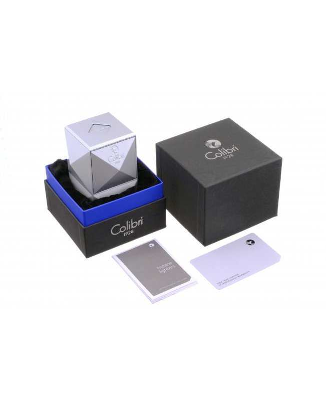 Зажигалка настольная Colibri Quasar, тройное турбопламя, Серый лак