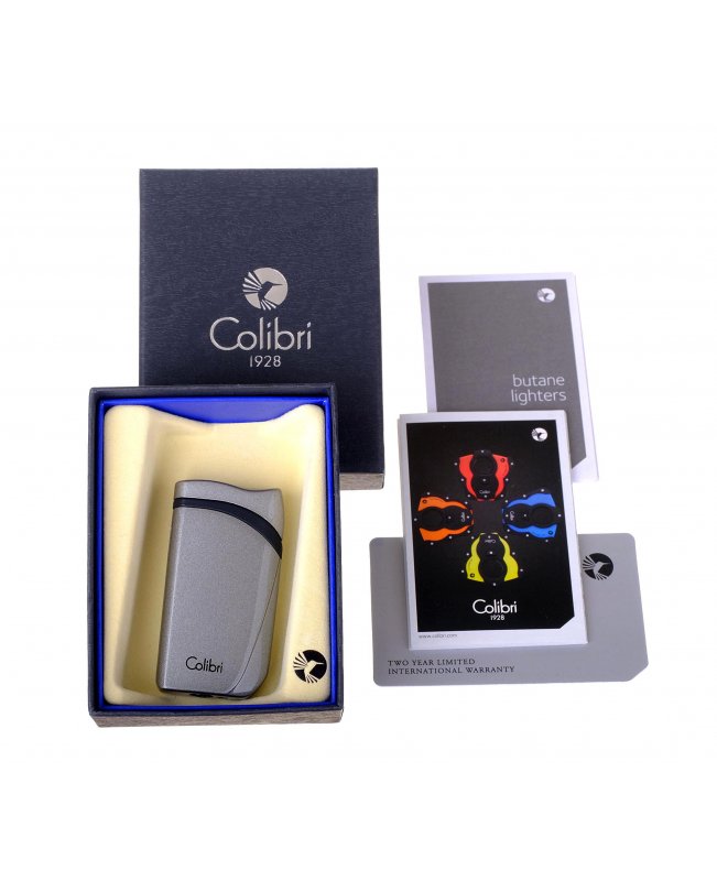 Зажигалка сигарная Colibri Falcon, серый металлик