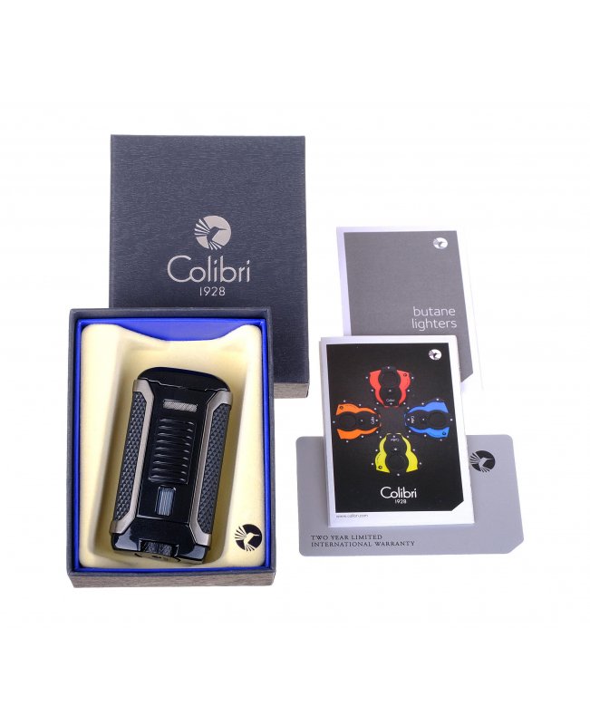 Зажигалка сигарная Colibri Apex, черный металлик