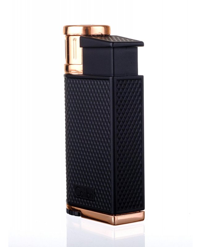 Зажигалка сигарная Colibri Evo, черная-красное золото