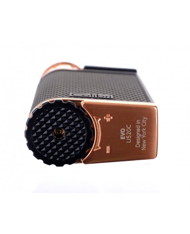 Зажигалка сигарная Colibri Evo, черная-красное золото